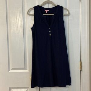 Lilly Pulitzer Navy Modal Cotton Dress Size Small.